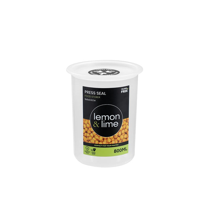 Lemon & Lime PRESS SEAL FOOD STORER 800ML 11X11X13.5CM