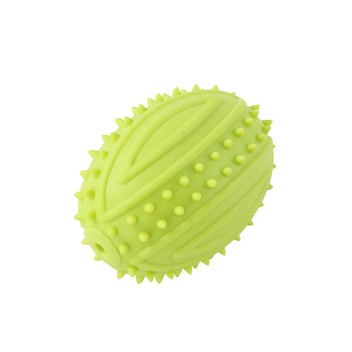 Paws & Claws TPR SPIKEY FOOTBALL 9.5CM  COLS