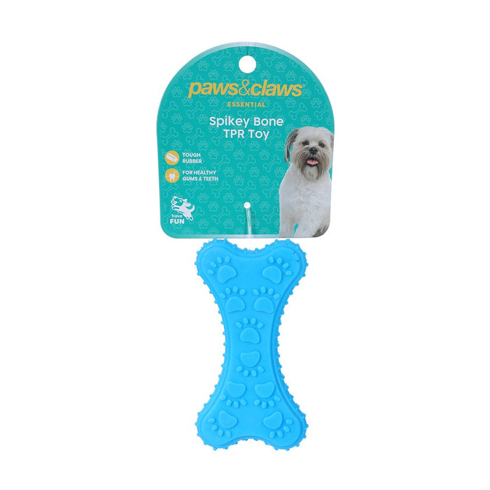 Paws & Claws TPR SPIKEY BONE  COLS 10CM
