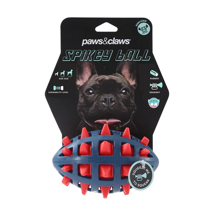 Paws & Claws TPR SPIKEY FOOTBALL 13X7.5X7.5CM