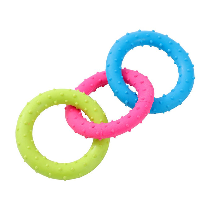 Paws & Claws TPR SPIKEY RING 3PC TUGGER 16CM