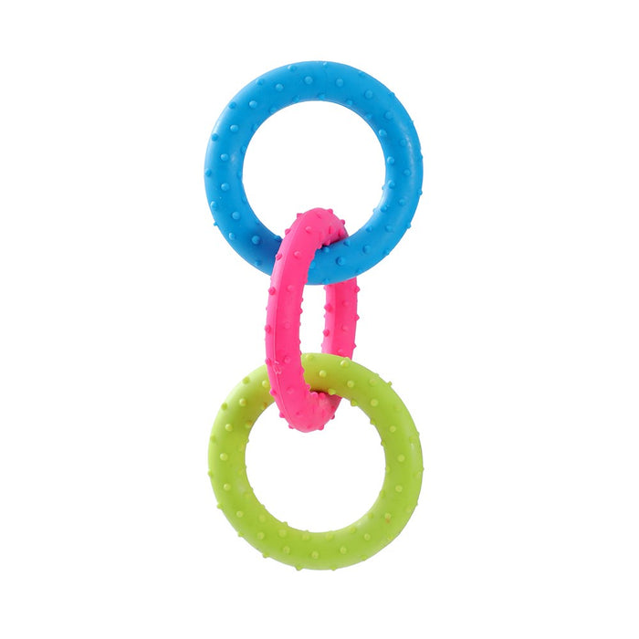Paws & Claws TPR SPIKEY RING 3PC TUGGER 16CM