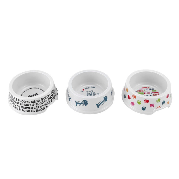 Paws & Claws PRINTED MELAMINE CAT BOWL 14.5X5.5CM 200ML