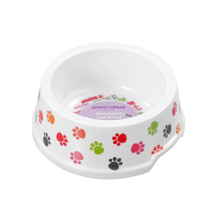 Paws & Claws PRINTED MELAMINE CAT BOWL 14.5X5.5CM 200ML