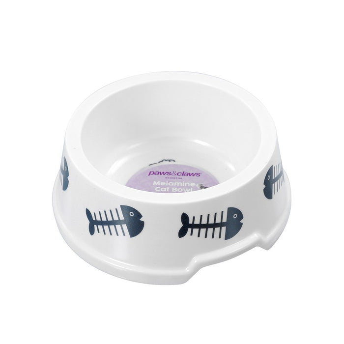 Paws & Claws PRINTED MELAMINE CAT BOWL 14.5X5.5CM 200ML