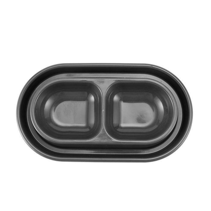 Paws & Claws ANTI-ANT DOUBLE PET BOWL 27X16X4CM 2X300ML DARK GREY