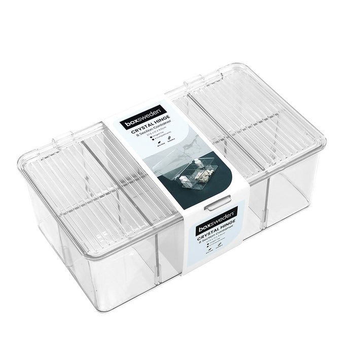 Boxsweden Crystal Hinged 8 Section Container 27.5X17X9.5Cm