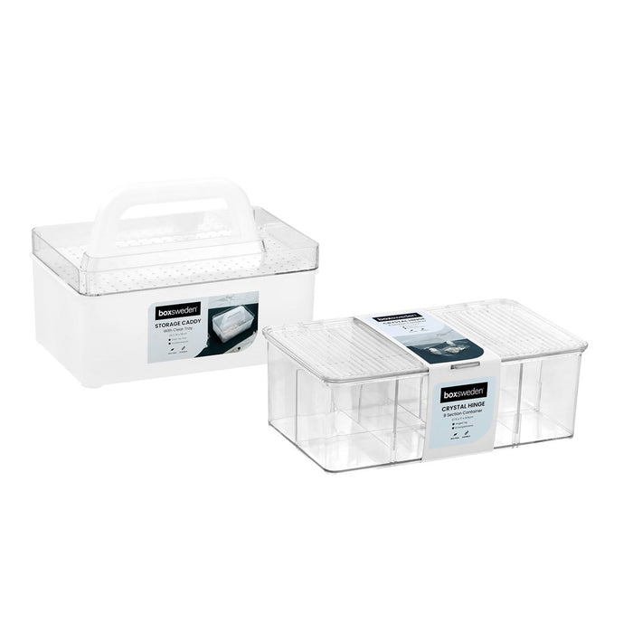 Boxsweden Crystal Hinged 8 Section Container 27.5X17X9.5Cm