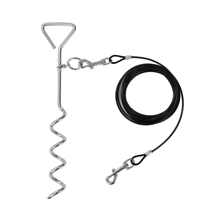 Paws & Claws TIE OUT CABLE WITH STAKE COMBO 4MT