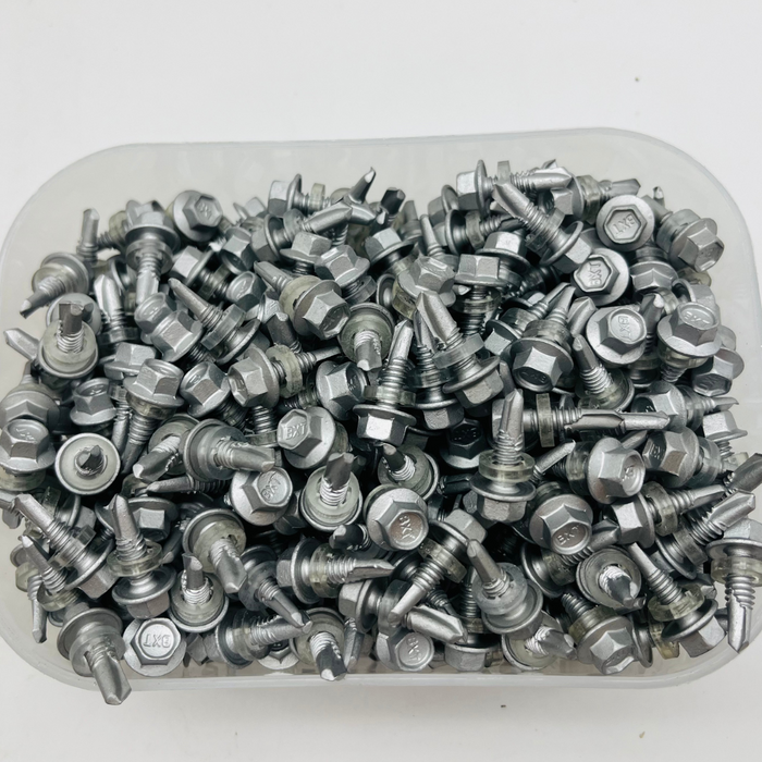 Socrates Building Supplies Hex Head Screws - Self Drill 5.5mm X 19mm with plastic washer 1000pcs