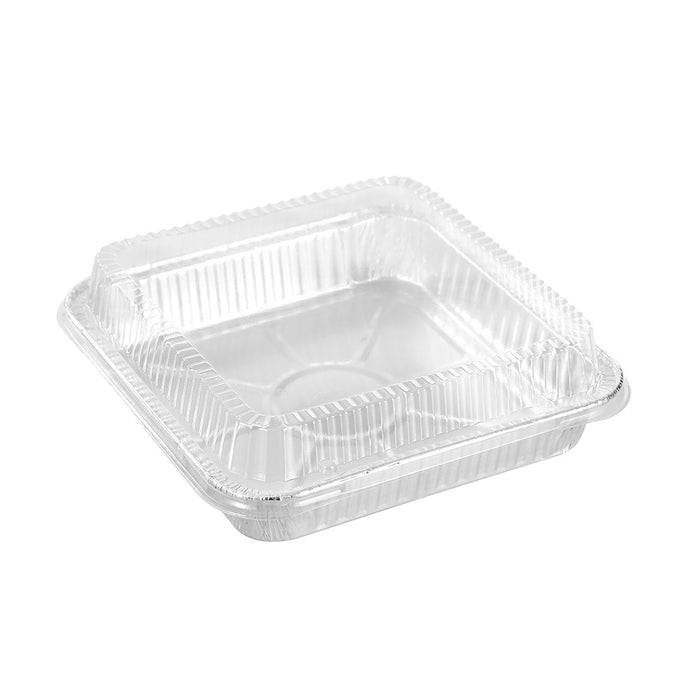 Lemon & Lime FOIL TRAY W/ PLASTIC LID 4PK 22X22X4CM