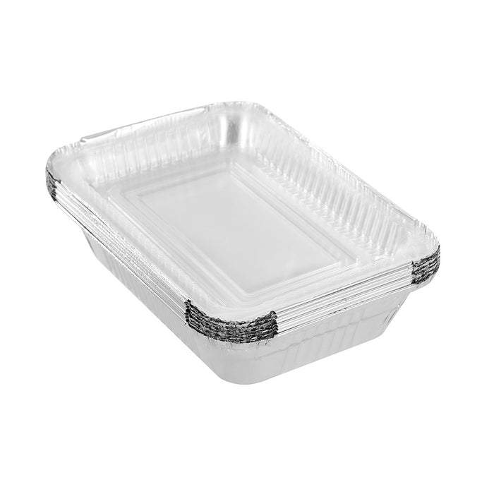 Lemon & Lime FOIL TRAY W/ PLASTIC LID 8PK 22X15.5X5CM
