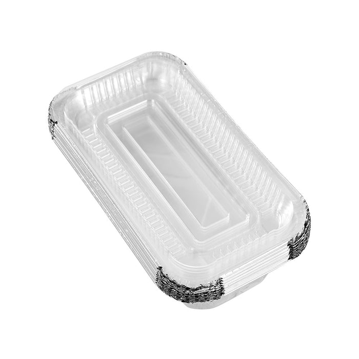 Lemon & Lime FOIL TRAY W/ PLASTIC LID 10PK 20X11X5CM
