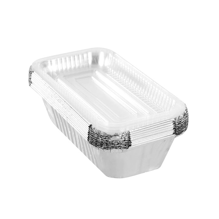 Lemon & Lime FOIL TRAY W/ PLASTIC LID 10PK 20X11X5CM