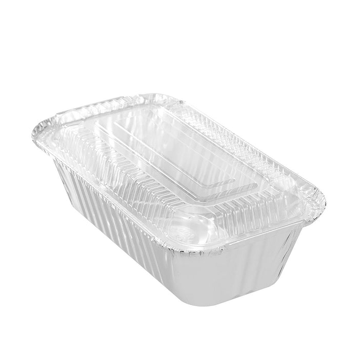 Lemon & Lime FOIL TRAY W/ PLASTIC LID 10PK 20X11X5CM
