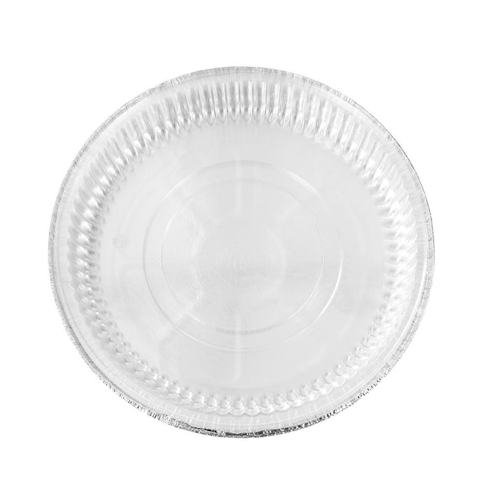 Lemon & Lime FOIL TRAY ROUND W/ PLASTIC LID 8PK 23X23X4.5CM