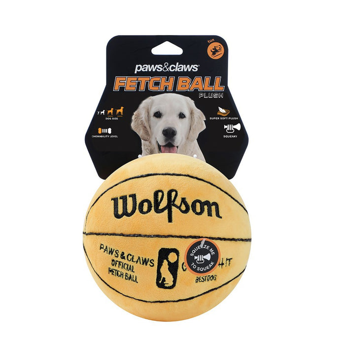 Paws & Claws WOLFSON BASKETBALL PLUSH TOY 15CM
