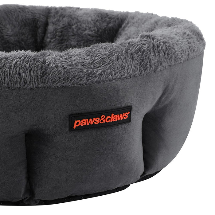 Paws & Claws LUX SNUGGLER BED DARK GREY 48X48X20CM