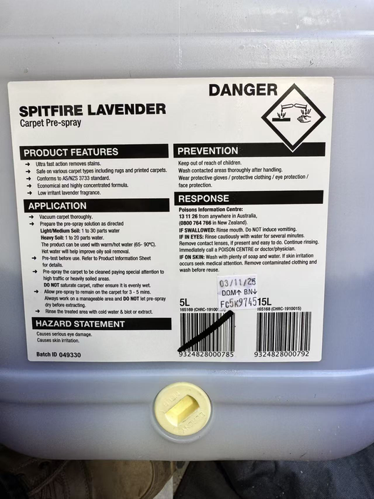 Oates CHRC-1910015 Lavender Spitfire 15L, 5L