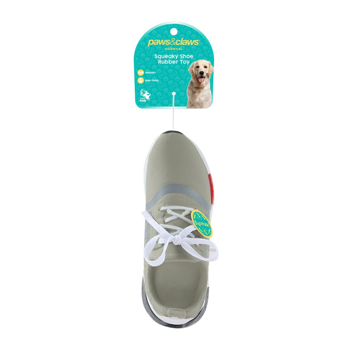 Paws & Claws SQUEAKY SHOE RUBBER LATEX PET TOY 24CM
