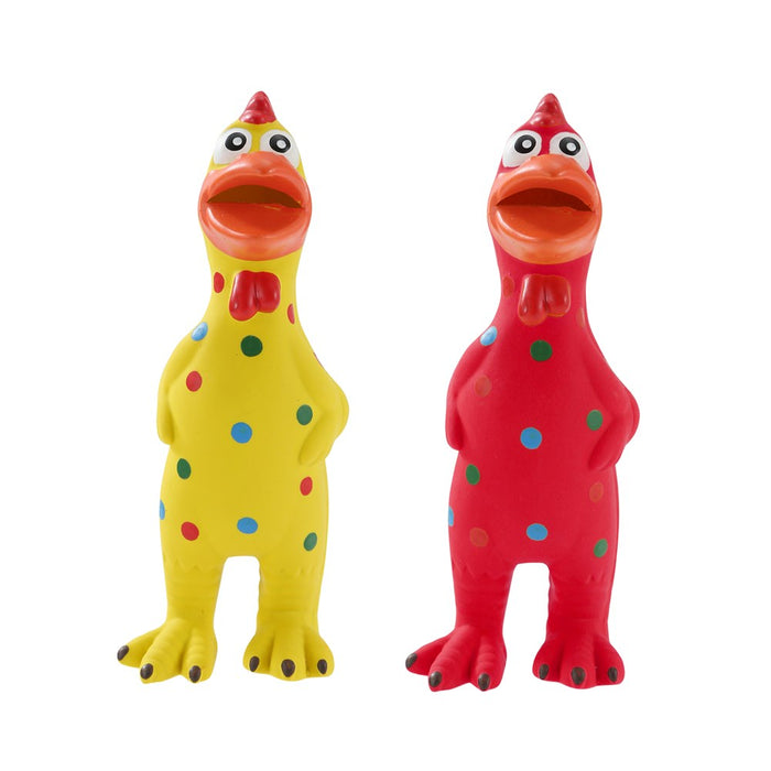 Paws & Claws SQUEAKY CHICKEN RUBBER LATEX PET TOY 24X10X7CM