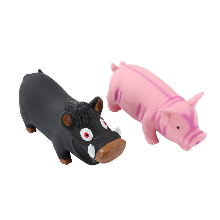 Paws & Claws SQUEAKY PIG RUBBER LATEX PET TOY 22CM