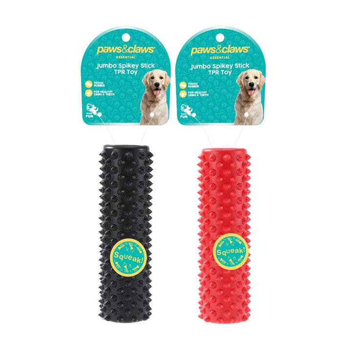Paws & Claws JUMBO SPIKEY CHEW STICK TPR PET TOY 17.5X5CM