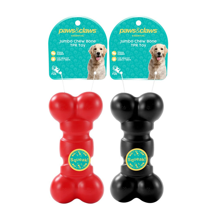 Paws & Claws JUMBO CHEW BONE TPR PET TOY 17X8.2CM