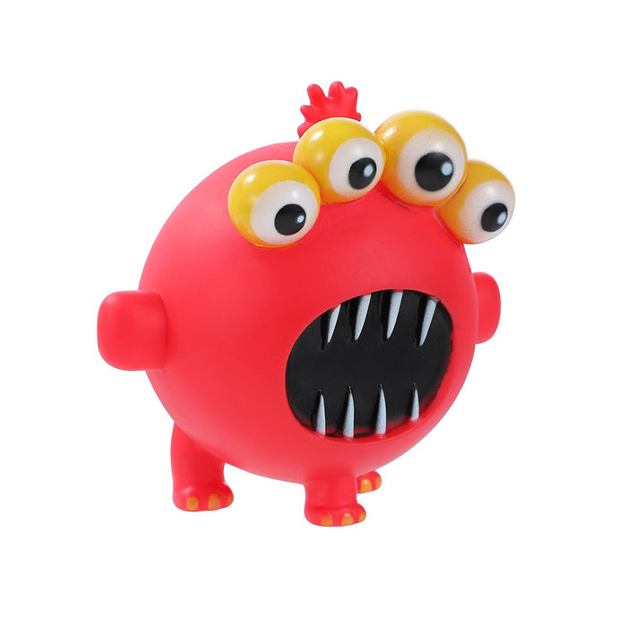 Paws & Claws VINYL CRAZY MONSTER SQUEAKY PET TOY 9.5X8.5CM