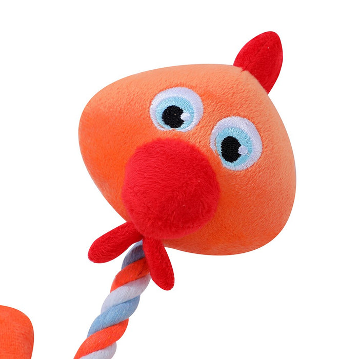 Paws & Claws PLUSH FARM ANIMALS W/ SQUEAKER PET TOY 31-35CM