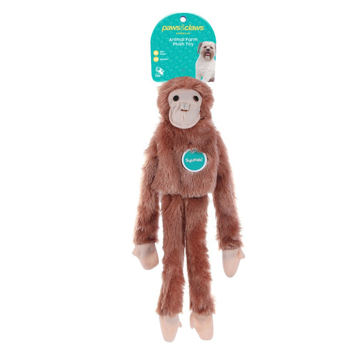 Paws & Claws ORANGUTAN PLUSH PET TOY 47CM
