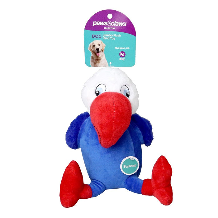 Paws & Claws JUMBO BIRD PLUSH PET TOY 30X22CM