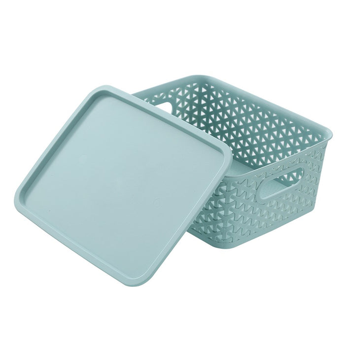 Boxsweden Wicker Basket Lidded 4L 25X19X10Cm