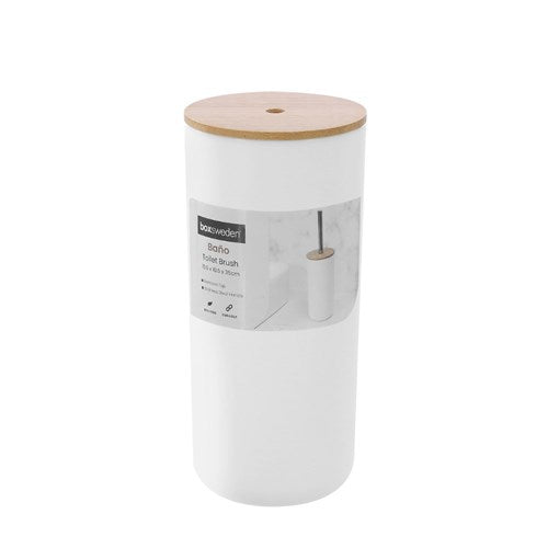 Boxsweden Toilet Brush With Holder Stainless Steel & Bamboo | Modern Bathroom Brush Australia