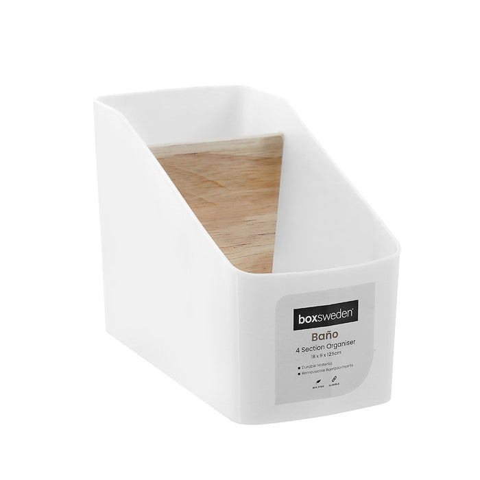Boxsweden Bano Organiser 4 Section?Bamboo Inserts 18X9X12.5Cm