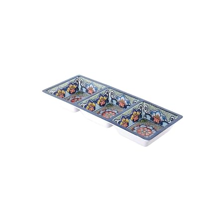 Three Section Tray - Blue