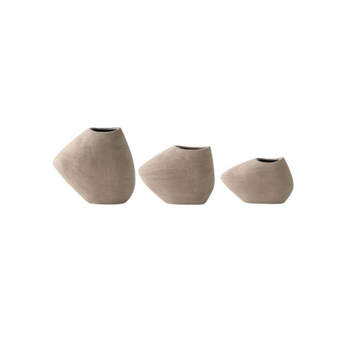 2 set Shard Vases Sand - (S) 17cm tall x 27cm wide x 9cm thick