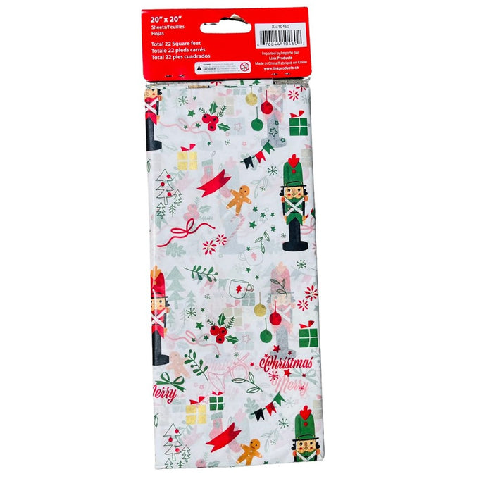 Christmas Tissue Paper 8Sheets 50.8X50.8Cm 10Asst