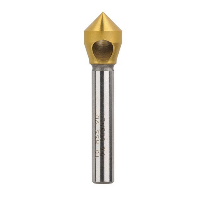 Bordo 10mm 90 Degree HSS Co5 TiN Coated Cross Hole Countersink