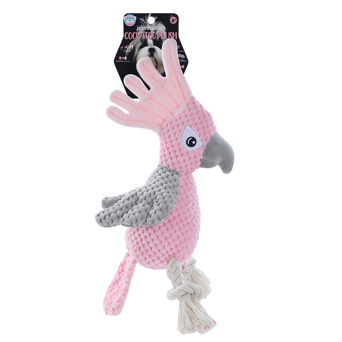 Paws & Claws COCKATOO PLUSH TOY PINK 30X8X10CM