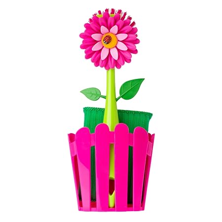 Flower Power Pink 3pc Sink Caddy Set