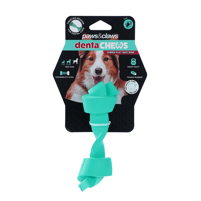 Paws & Claws DENTA CHEWS FLAT TWIST BONE TOY 13.7X4.6X3.6CM