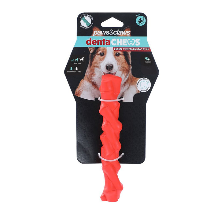 Paws & Claws DENTA CHEWS TWISTED BAMBOO STICK TOY 20X5X5CM