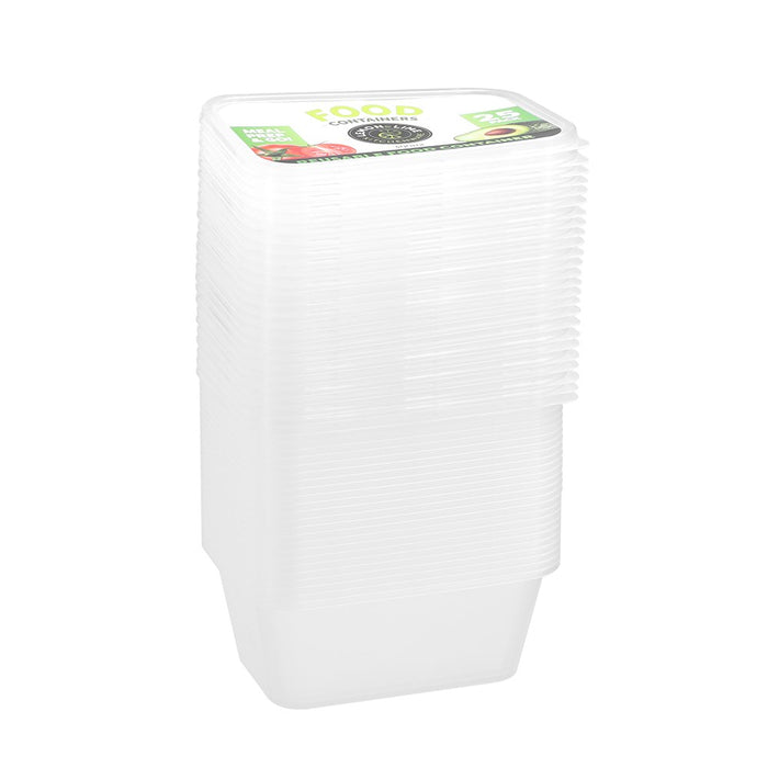 Lemon & Lime REUSABLE FOOD CONTAINER RECT 300ML VALUE 25PK