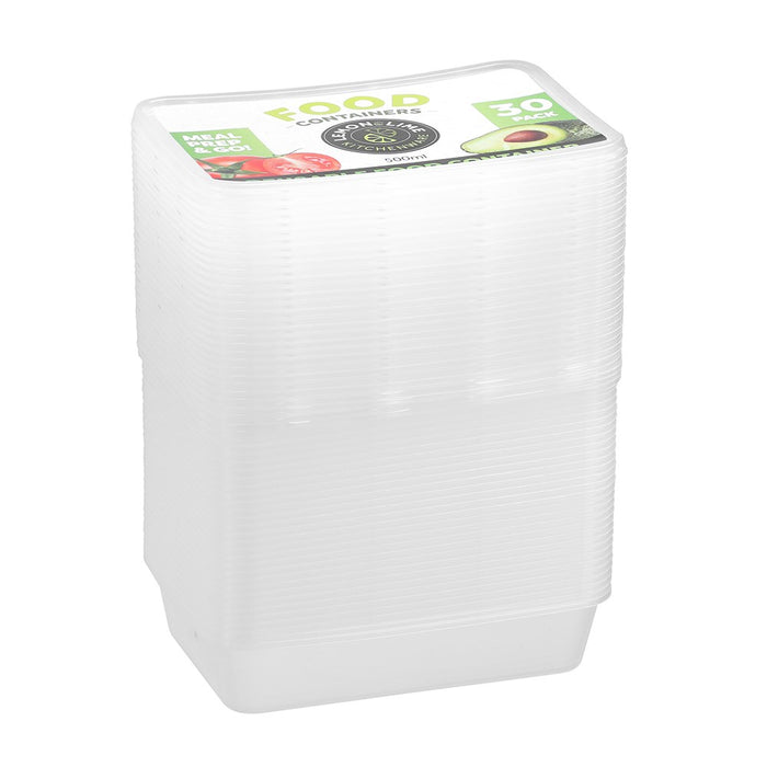 Lemon & Lime REUSABLE FOOD CONTAINER RECT 500ML VALUE 30PK