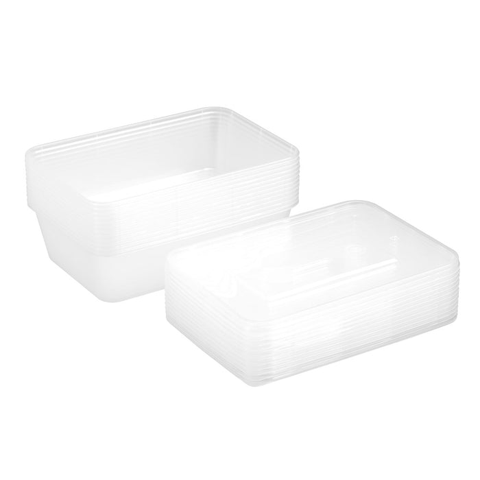 Lemon & Lime REUSABLE FOOD CONTAINER RECT 650ML 12PK