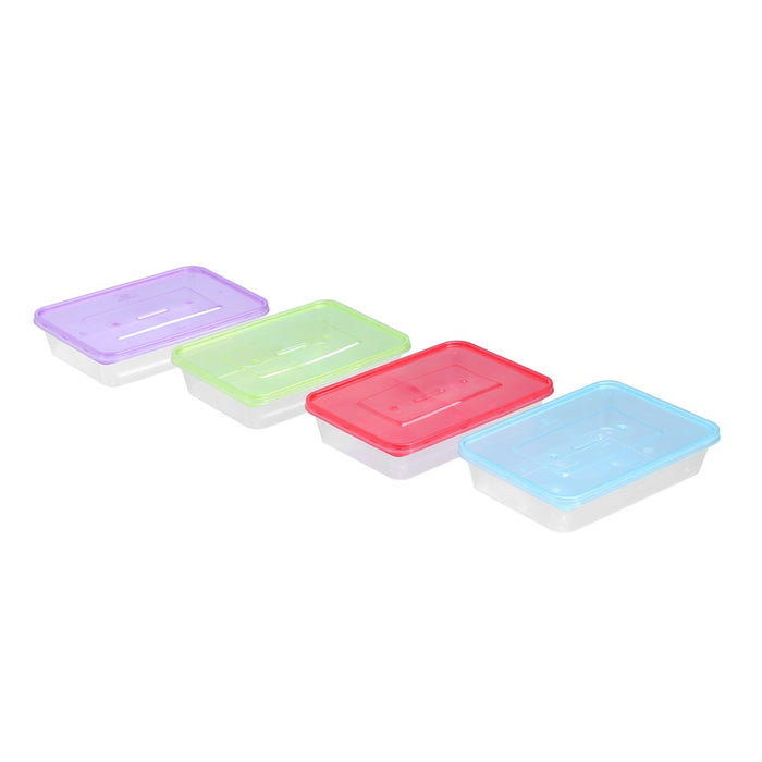 Lemon & Lime REUSABLE FOOD CONTAINER COLOURED LIDS 500ML 20PK