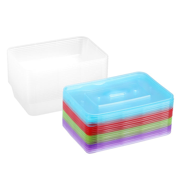Lemon & Lime REUSABLE FOOD CONTAINER COLOURED LIDS 500ML 20PK