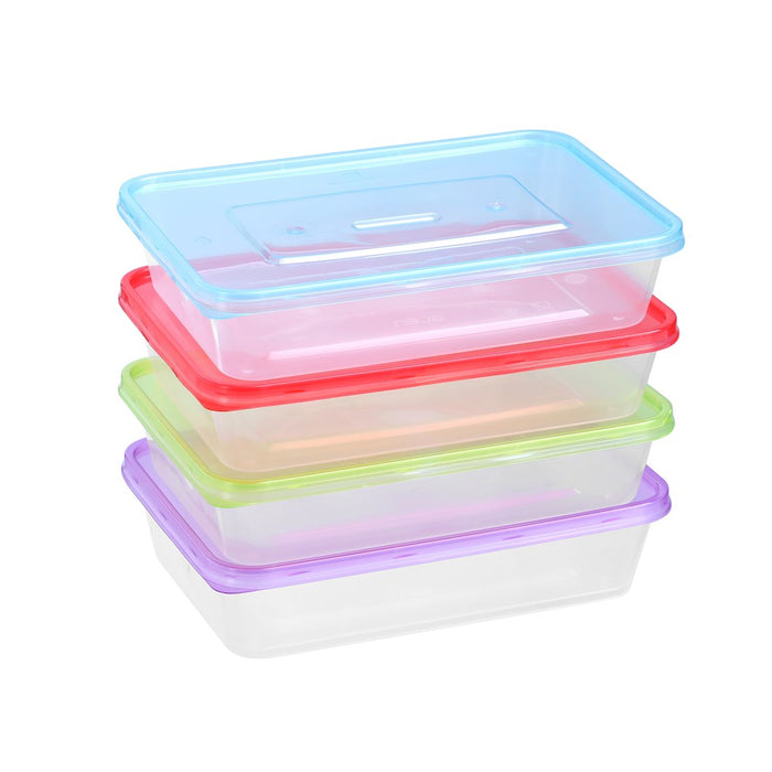 Lemon & Lime REUSABLE FOOD CONTAINER COLOURED LIDS 500ML 20PK