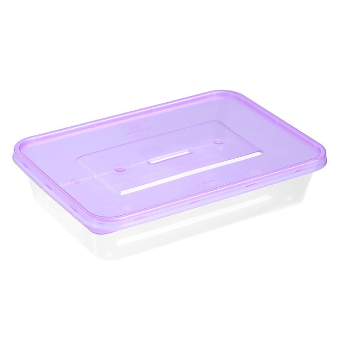 Lemon & Lime REUSABLE FOOD CONTAINER COLOURED LIDS 500ML 20PK